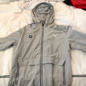 Gray windbreaker BMW puma